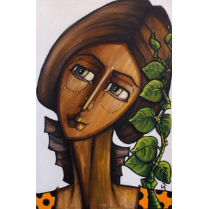 Shazia Salman, 30 x 18 Inch, Acrylics on Canvas, Figurative Painting, AC-SAZ-068